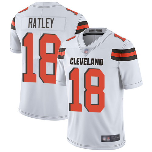 Cleveland Browns Damion Ratley Men White Limited Jersey #18 NFL Football Road Vapor Untouchable